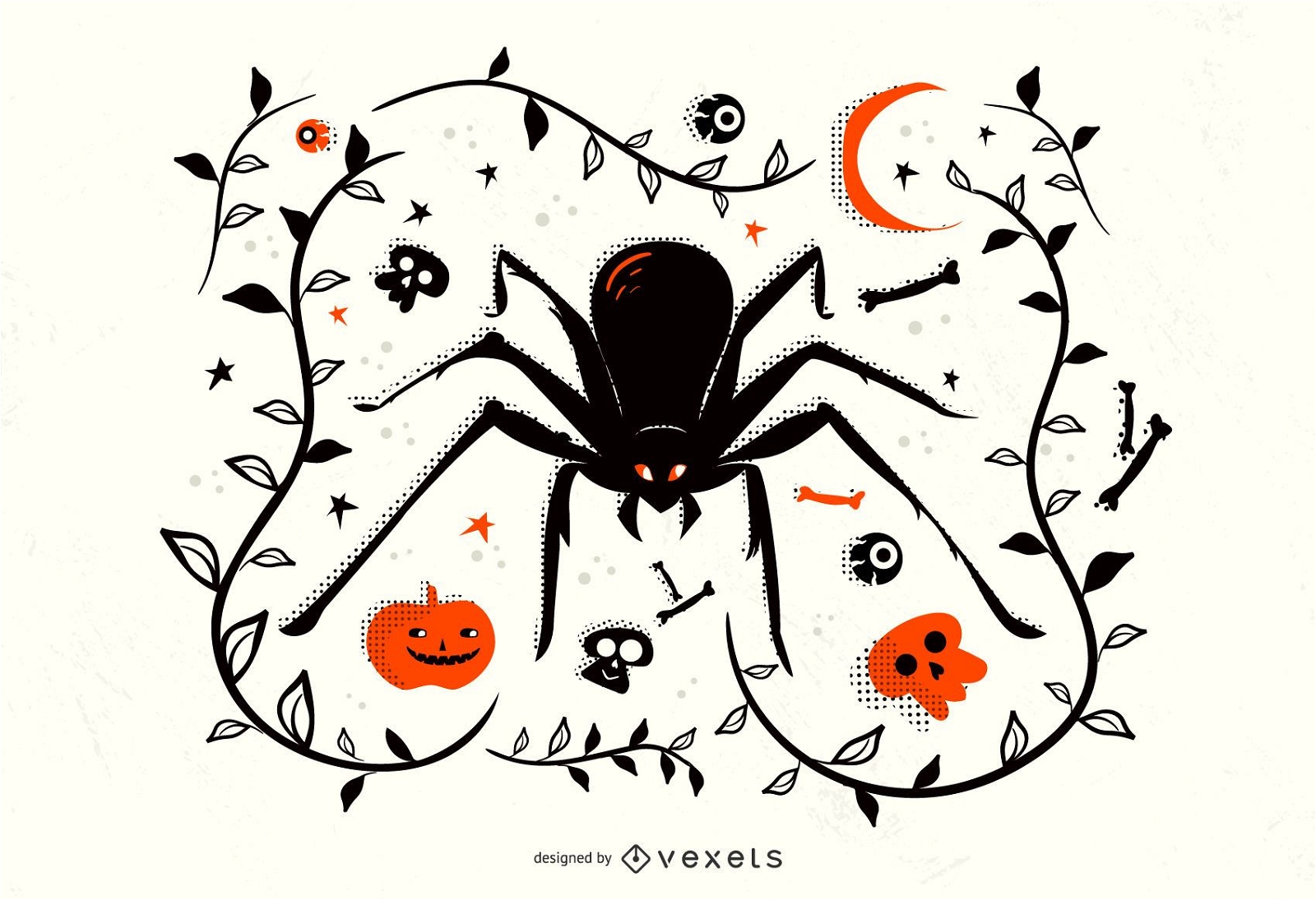 Halloween-Spinnenillustration