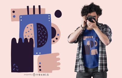Abstract coffee bean t-shirt design
