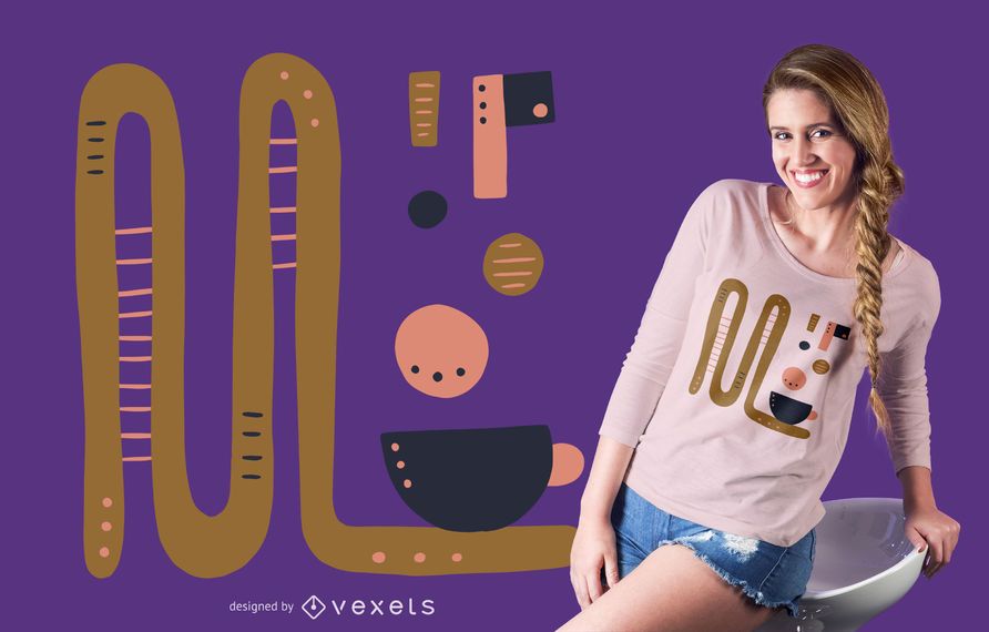 Abstract coffee drink t-shirt design Abstract coffee drink t-shirt design
