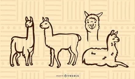 Lama Doodle Set