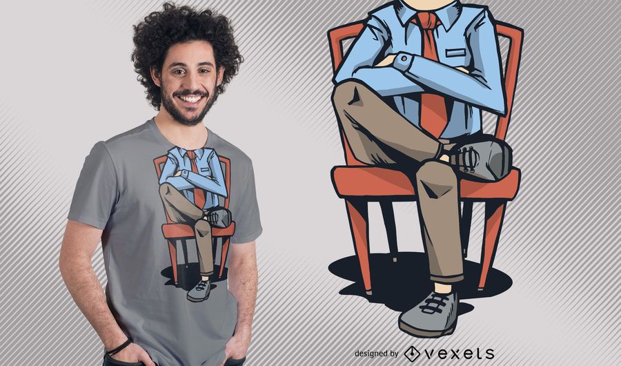 Funny Headless Man T-shirt Design Funny Headless Man T-shirt Design
