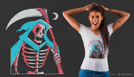 Grim Reaper Skeleton T-shirt Design