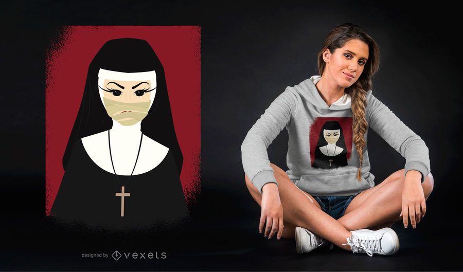 Halloween Nun T-shirt Design Halloween Nun T-shirt Design