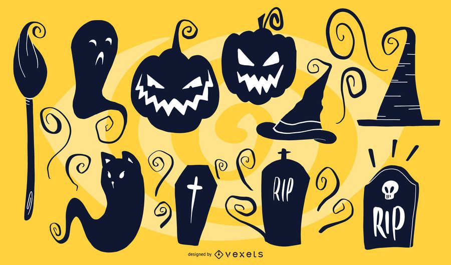 Siluetas artísticas de Halloween Siluetas artísticas de Halloween