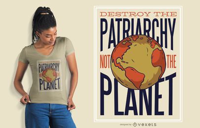 Diseño de camiseta feminista Planet Diseño de camiseta feminista Planet