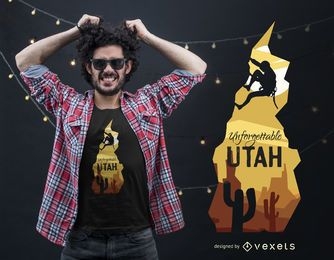 Design de camiseta de escalada de Utah