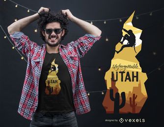 Diseño de camiseta de escalada de Utah Diseño de camiseta de escalada de Utah