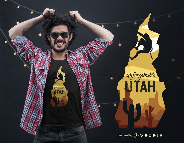 Utah Climbing T-shirt Design Utah Climbing T-shirt Design