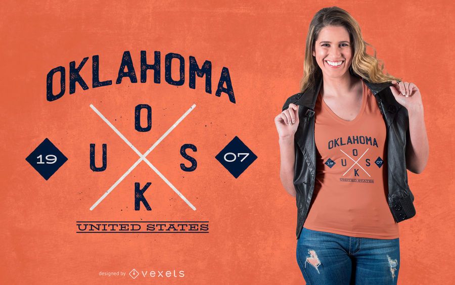 Oklahoma Hipster T-shirt Design Oklahoma Hipster T-shirt Design