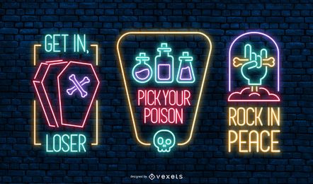Halloween Neon Banner 