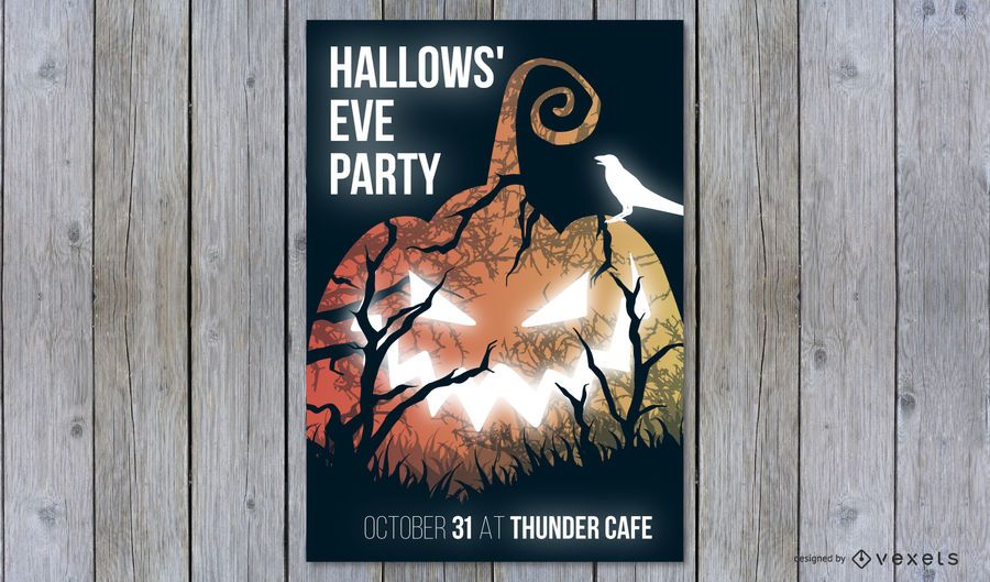 Hallowsâ ???? diseño de cartel de fiesta de víspera Hallowsâ ???? diseño de cartel de fiesta de víspera