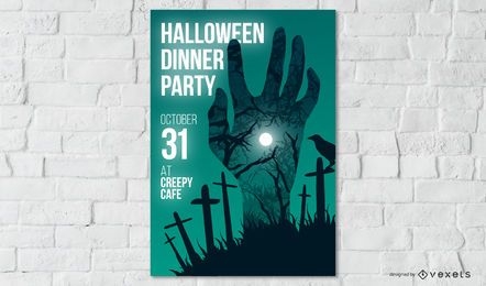 Design de pôster para festa de Halloween