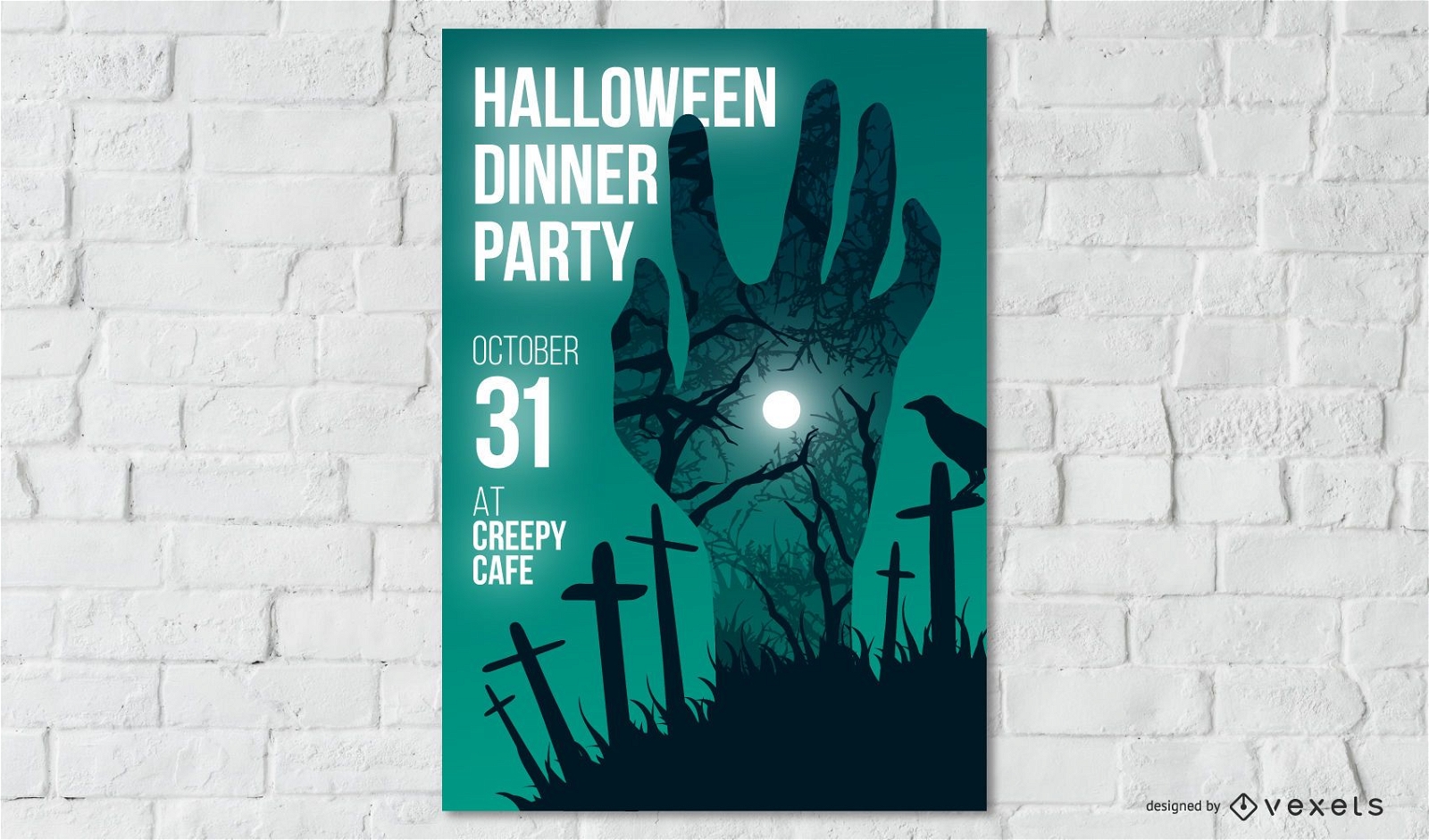 Diseño de cartel de fiesta de Halloween