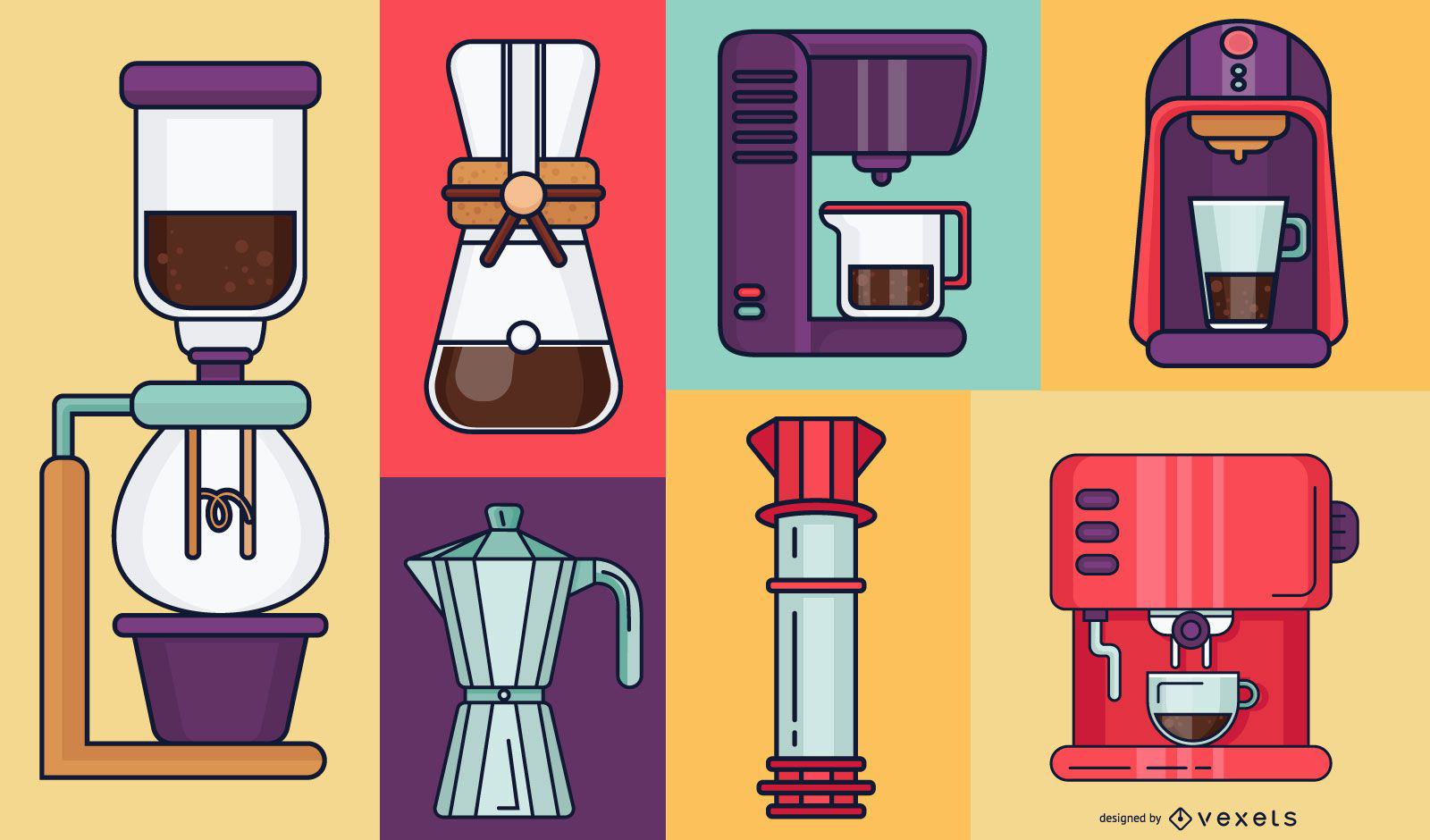 Coffee machines Vector & Graphics to Download