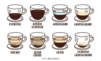 Diseño de trazo tipo café Diseño de trazo tipo café