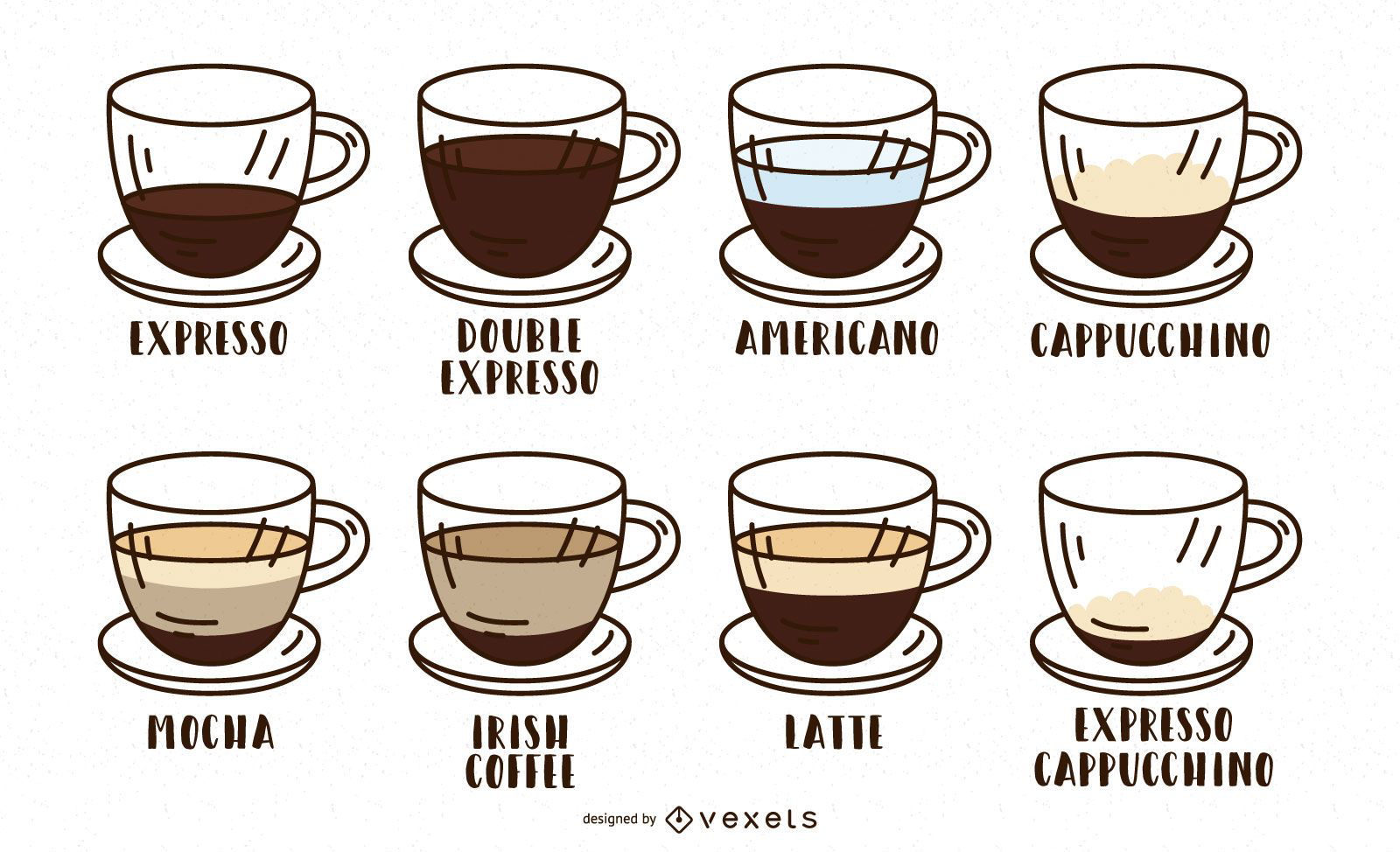 Download Coffee Type Stroke Design - Vector Download