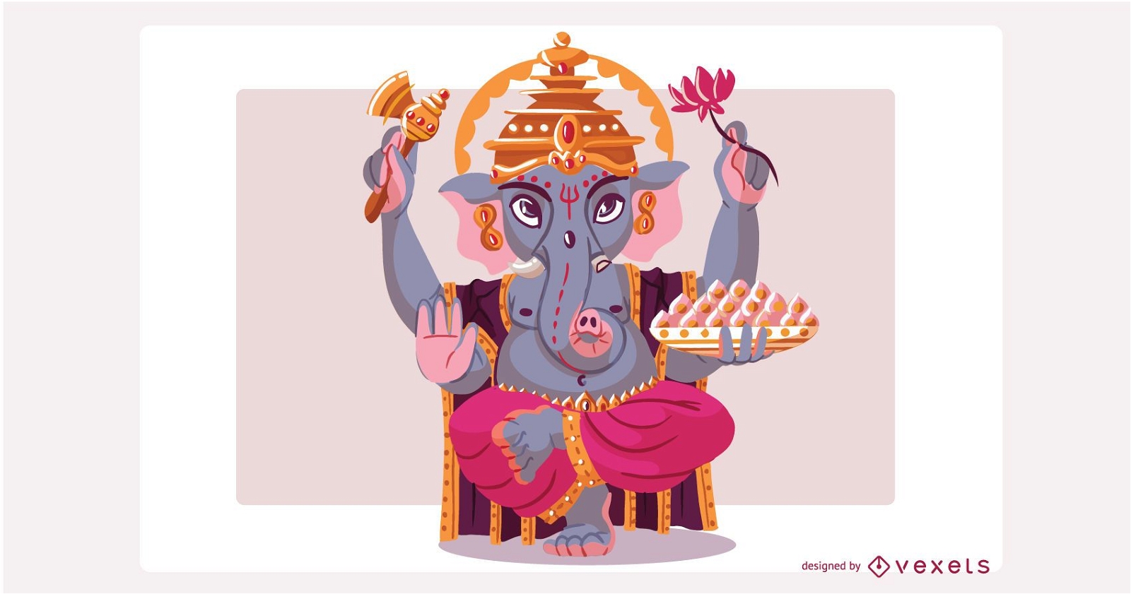 Hindu-Gott Ganesha Illustration