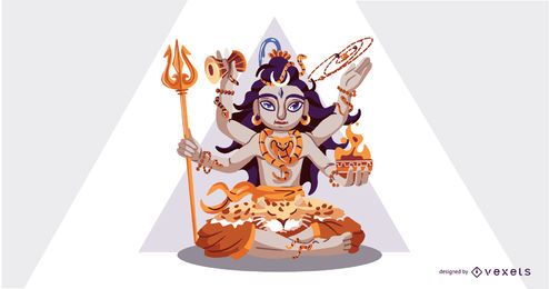 Hindu god Shiva illustration Hindu god Shiva illustration