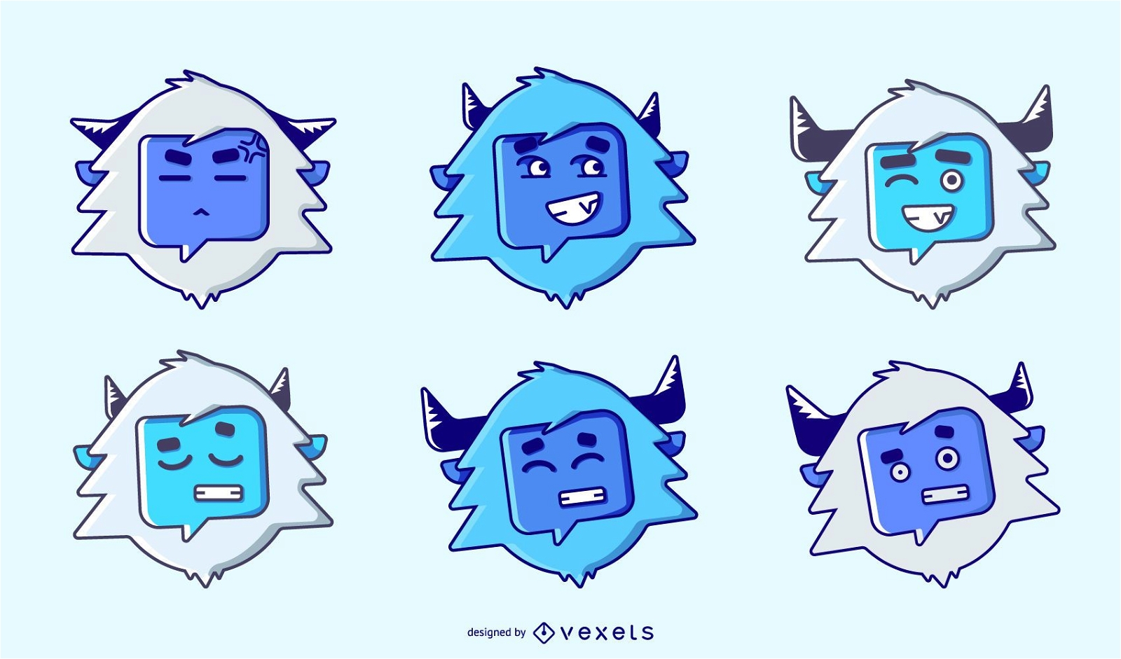 Yeti Emoji Sammlung