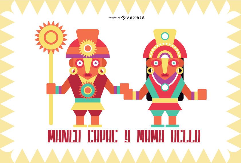 Inca Gods Flat Design Set #4 Inca Gods Flat Design Set #4