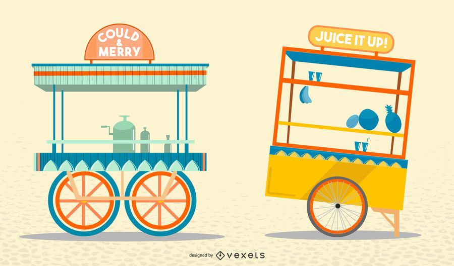 Indian trucks vector set Indian trucks vector set