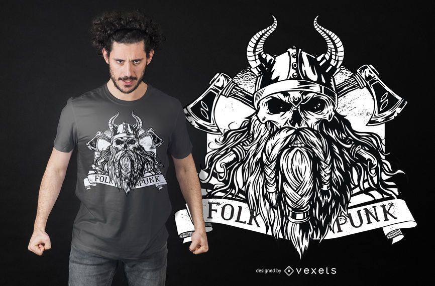Bearded Viking T-Shirt Design Bearded Viking T-Shirt Design