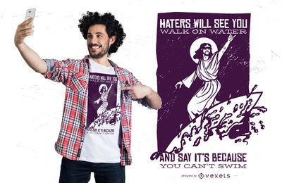 Surfing Jesus T-Shirt Design Surfing Jesus T-Shirt Design