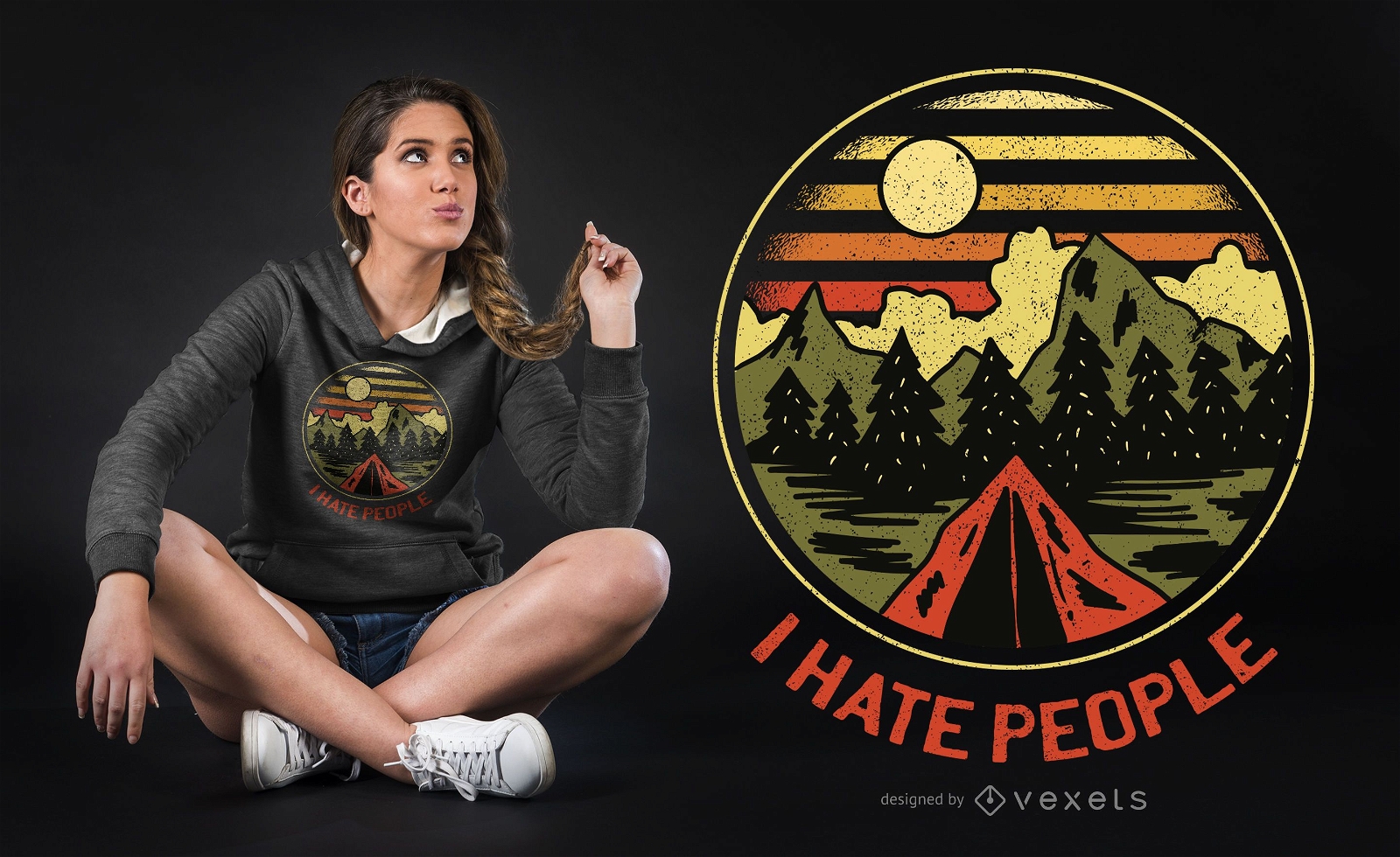 Hate People T-shirt Design