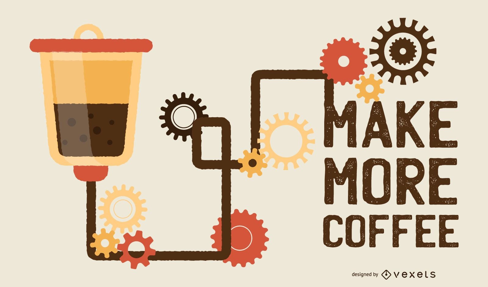 Machen Sie mehr Kaffee Illustration