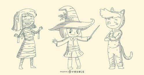 Halloween Kinder Line Set