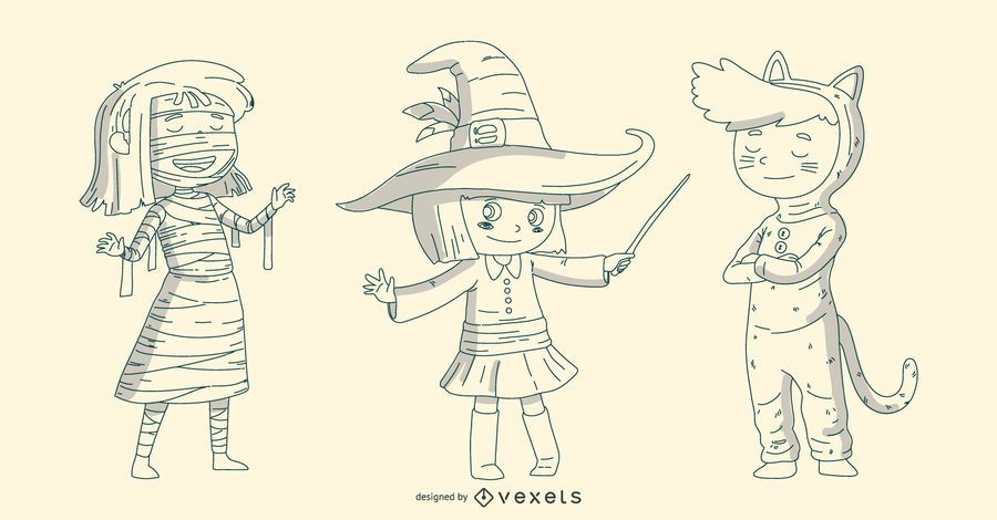Halloween kids line set Halloween kids line set