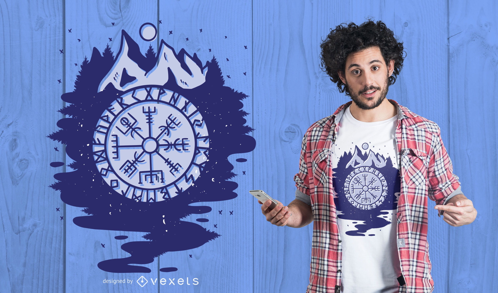 Design de camisetas Viking Compass