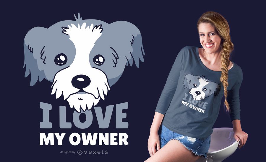I Love My Owner T-shirt Design I Love My Owner T-shirt Design
