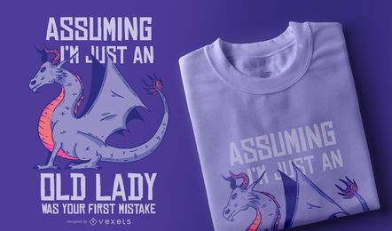 Old Lady T-Shirt Design