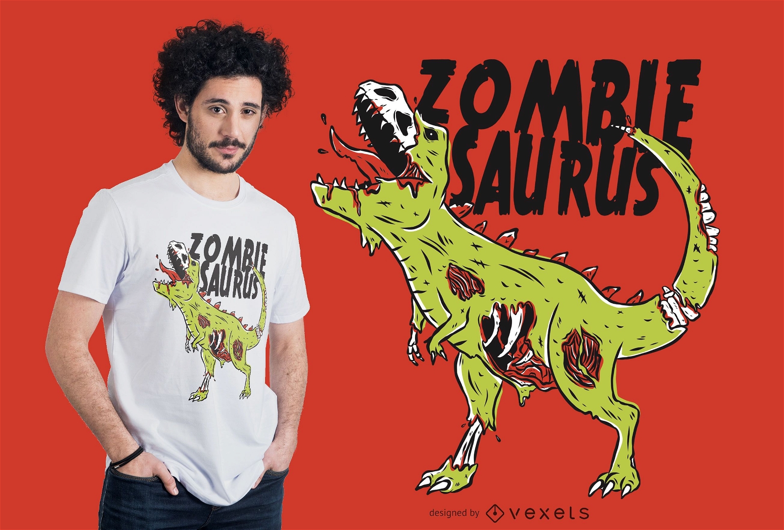 Zombiesaurus T-shirt Design