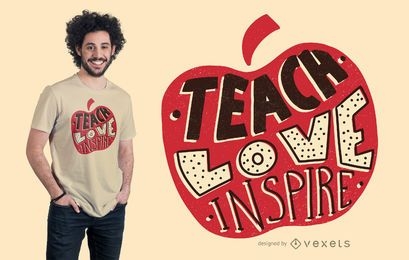 Design de camisetas do professor Apple Lettering
