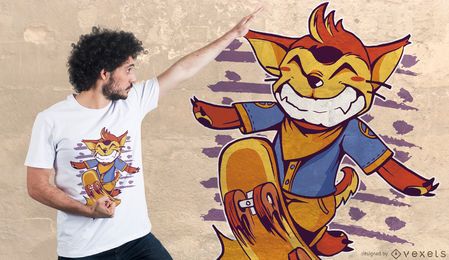 Skate Fox T-shirt Design Skate Fox T-shirt Design