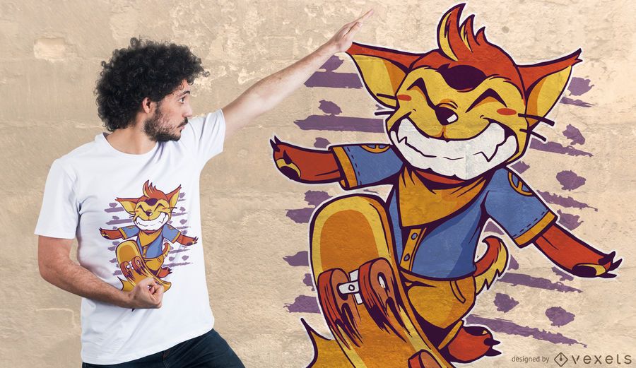Skate Fox T-shirt Design Skate Fox T-shirt Design