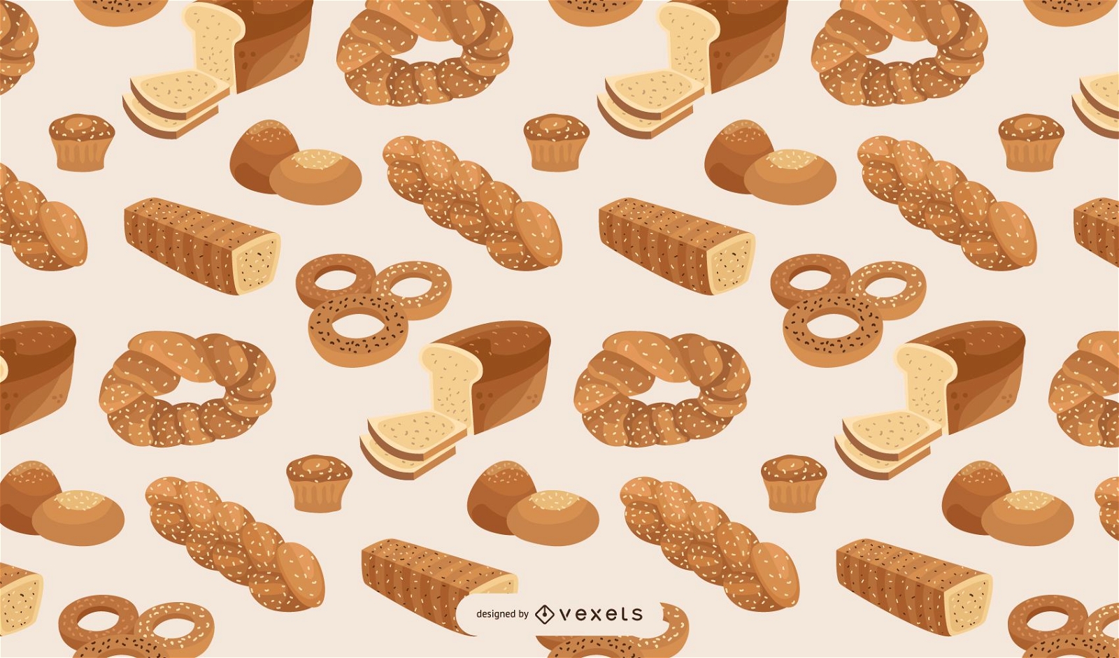 Bread bakery pattern design