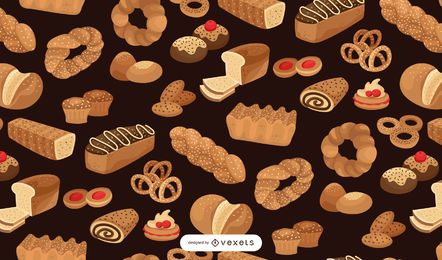 Bakery seamless pattern design
