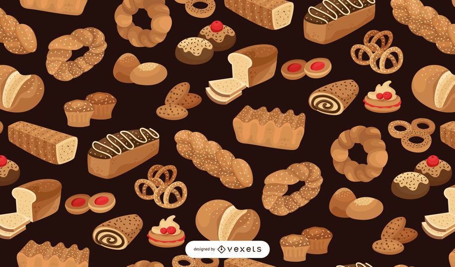 Design de padrão sem emenda de padaria Design de padrão sem emenda de padaria