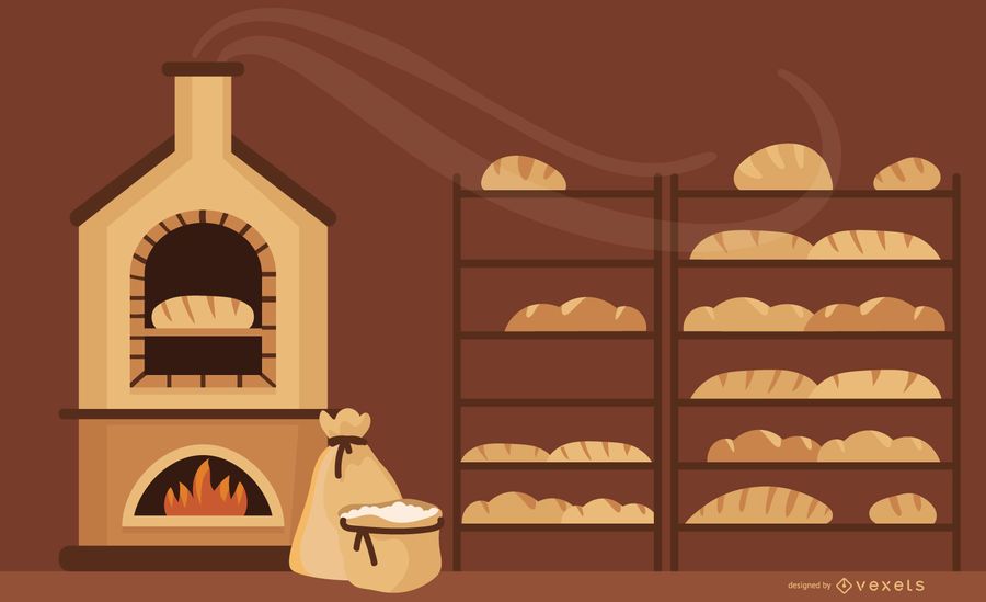 Design de illustrtation plana de cozimento Design de illustrtation plana de cozimento