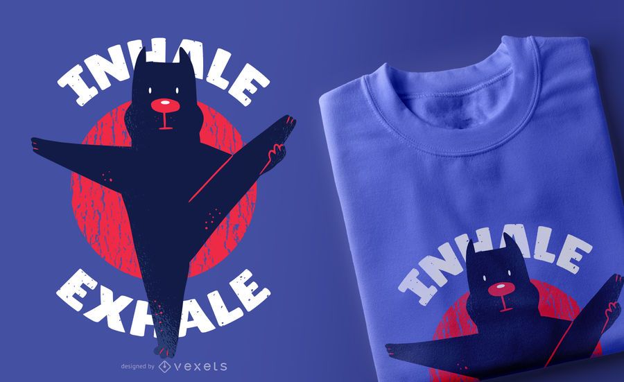 Yoga Pitbull T-shirt Design Yoga Pitbull T-shirt Design