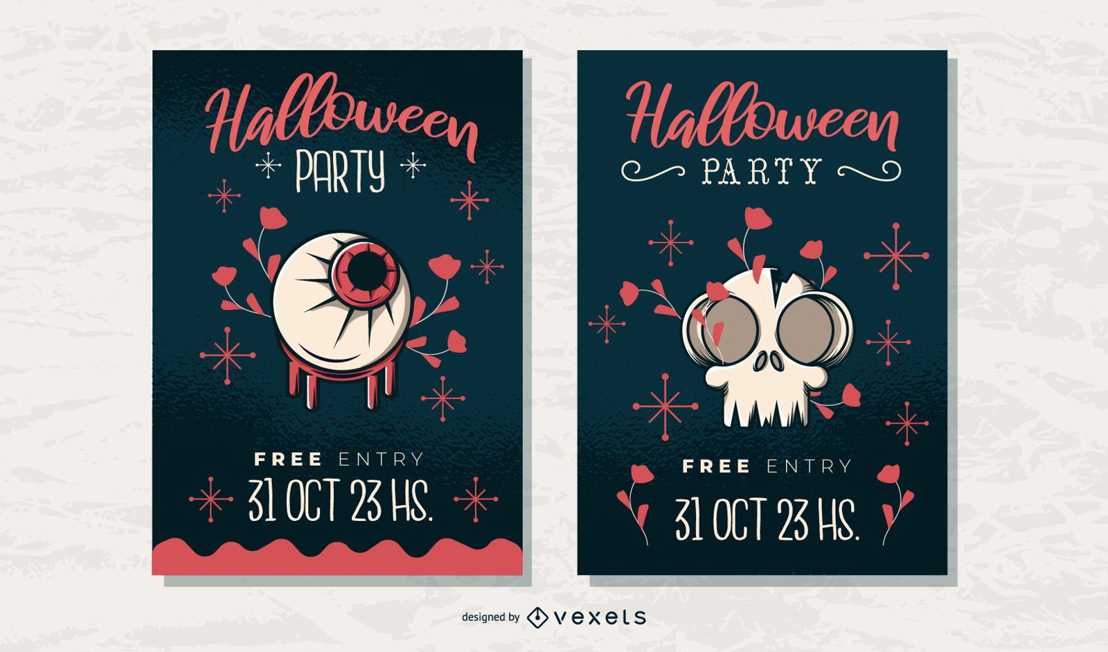 Halloween Party Poster Set