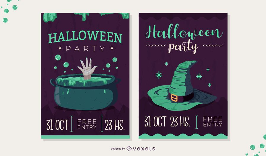conjunto de invitación de halloween espeluznante conjunto de invitación de halloween espeluznante