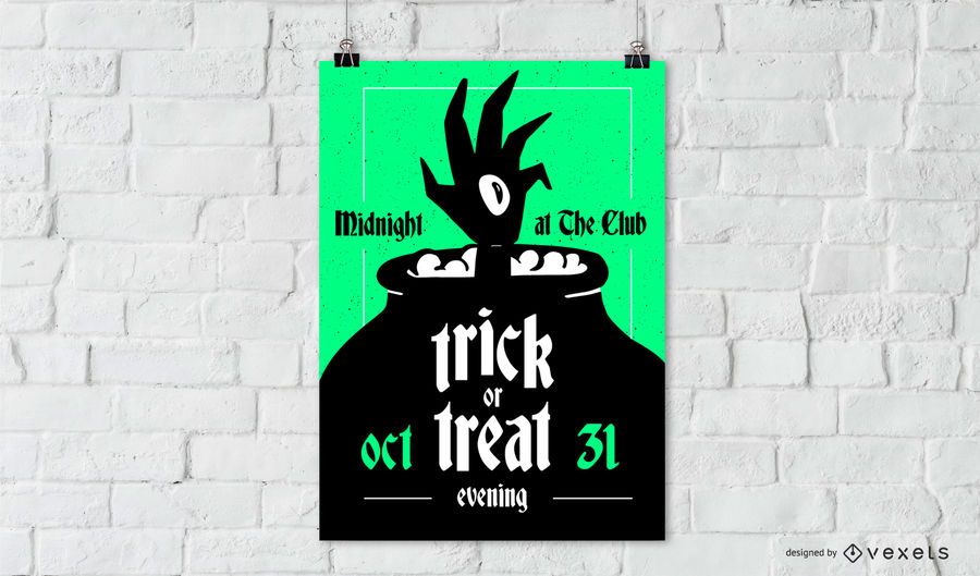 Cartel de halloween truco o trato Cartel de halloween truco o trato