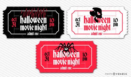 Halloween movie ticket set Halloween movie ticket set