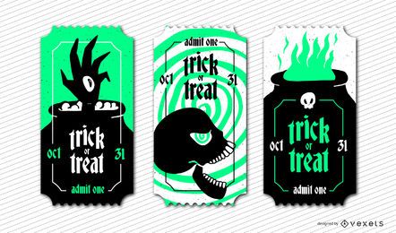 Spooky halloween ticket set Spooky halloween ticket set