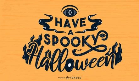 Spooky Halloween Schriftzug Design