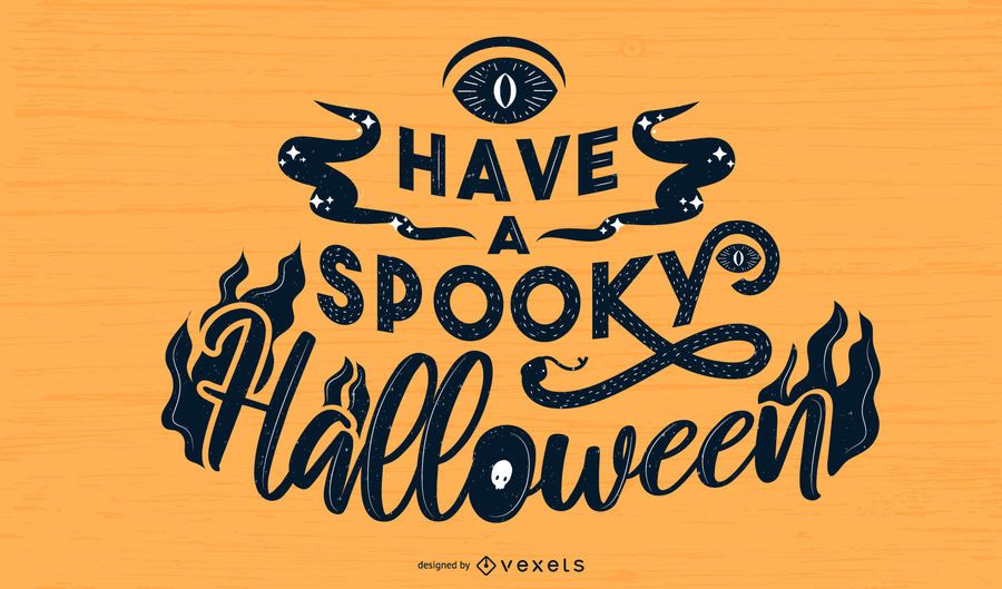 Spooky Halloween lettering design Spooky Halloween lettering design